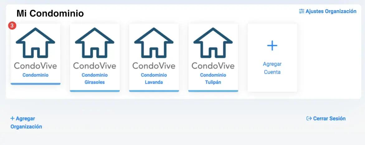 Screenshot of multi-condo functionality